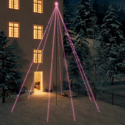 vidaXL Vánoční světelný strom dovnitř i ven 1300 LED barevný 8 m