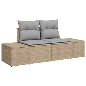 vidaXL Zahradn&iacute; sofa s pol&scaron;t&aacute;řem B&eacute;žov&aacute; 184 x 62 x 69 cm polyratan