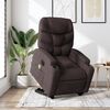 vidaXL Elektrické zvedací masážní polohovací křeslo tmavě hnědé textil