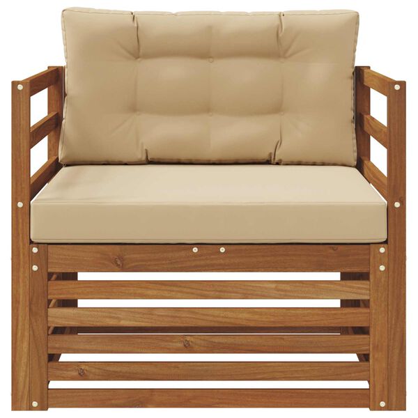 vidaXL Venkovn&iacute; pohovkov&aacute; souprava Masivn&iacute; ak&aacute;ciov&eacute; dřevo a polyester