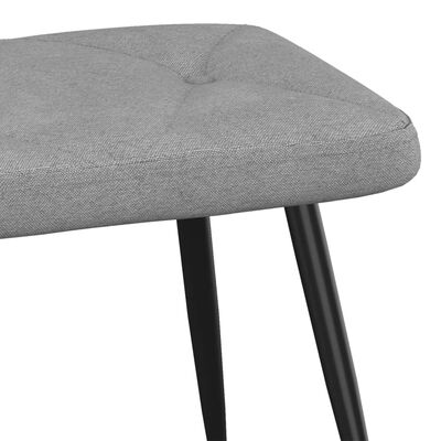 vidaXL Relaxační židle se stoličkou světle šedá textil
