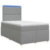 vidaXL Postel boxspring s matrac&iacute; Světle &scaron;ed&aacute; 120 x 200 cm Textil