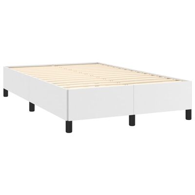 vidaXL Rám postele bílý 120 x 190 cm umělá kůže
