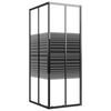vidaXL Sprchov&yacute; kout s pruhovan&yacute;m vzorem ESG 90 x 70 x 180 cm čern&yacute;