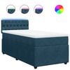 vidaXL Box spring postel s matrac&iacute; modr&aacute; 100 x 200 cm samet