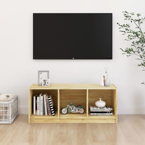 vidaXL TV stolek 104 x 33 x 41 cm masivn&iacute; borov&eacute; dřevo