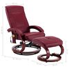 vidaXL Mas&aacute;žn&iacute; polohovac&iacute; křeslo s podnožkou v&iacute;nov&eacute; uměl&aacute; kůže