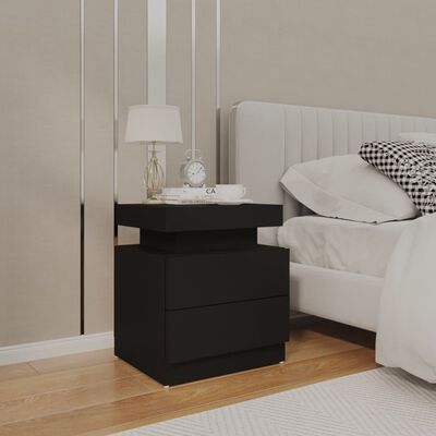 vidaXL Noční stolek černý 45 x 35 x 52 cm dřevotříska
