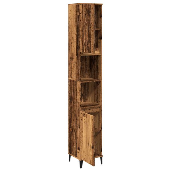 vidaXL Koupelnová skříňka old wood 30 x 30 x 190 cm kompozitní dřevo