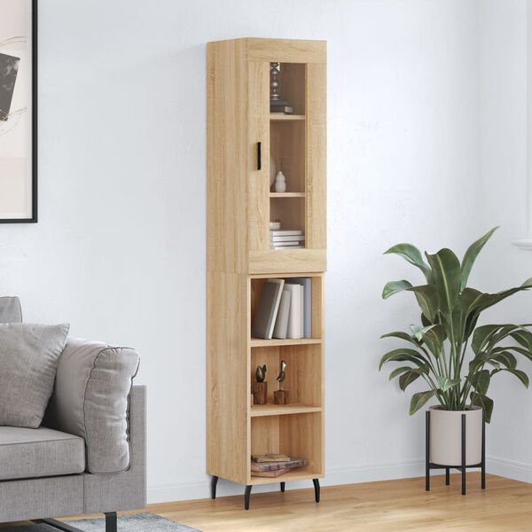 vidaXL Skř&iacute;ň highboard dub sonoma 34,5 x 34 x 180 cm kompozitn&iacute; dřevo