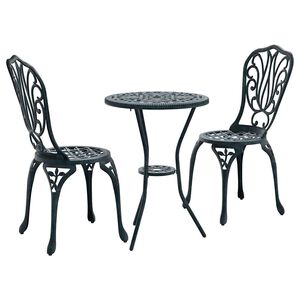 vidaXL Zahradní bistro set 3 pcs Zelená Hliník