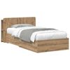 vidaXL R&aacute;m postele s &uacute;ložn&yacute;m prostorem s čelo Dub artisan 90 x 190 cm