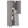 vidaXL Skř&iacute;ň highboard &scaron;ed&aacute; sonoma 69,5 x 34 x 180 cm kompozitn&iacute; dřevo