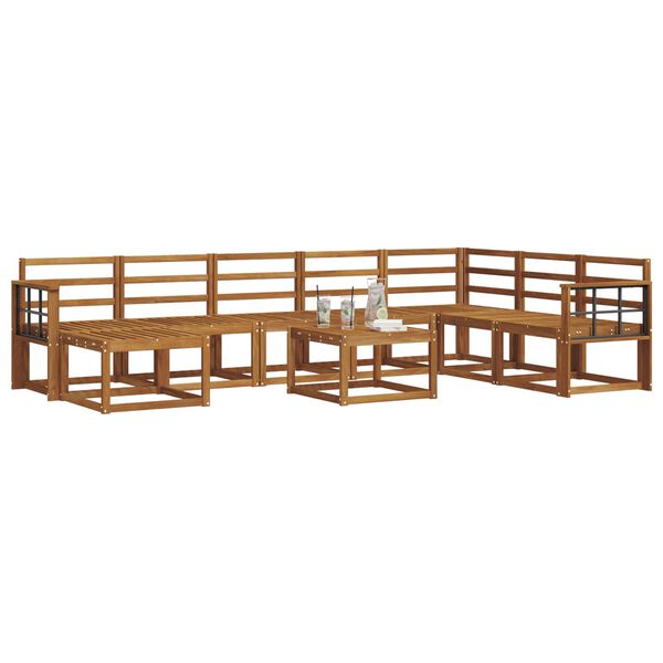 vidaXL Venkovn&iacute; pohovkov&aacute; souprava 9 pcs Př&iacute;rodn&iacute;