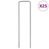 vidaXL Zemn&iacute; kol&iacute;ky tvaru U 25 ks 15 x 3,5 cm pozinkovan&aacute; ocel