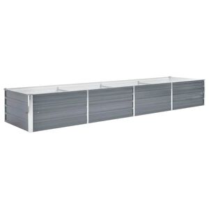 vidaXL Vyv&yacute;&scaron;en&yacute; z&aacute;hon pozinkovan&aacute; ocel 320 x 80 x 45 cm &scaron;ed&yacute;