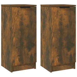 vidaXL Př&iacute;born&iacute;ky 2 ks kouřov&yacute; dub 30 x 30 x 70 cm kompozitn&iacute; dřevo