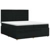 vidaXL Postel boxspring s matrac&iacute; s čelo Čern&aacute; 200 x 200 cm Textil