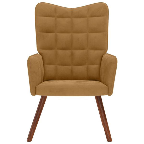 vidaXL Relaxační křeslo hnědé samet