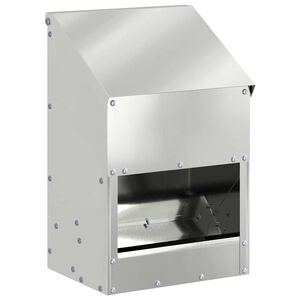 vidaXL Krm&iacute;tko pro slepice Stř&iacute;brn&aacute; 21 x 16 x 33 cm 3 kg