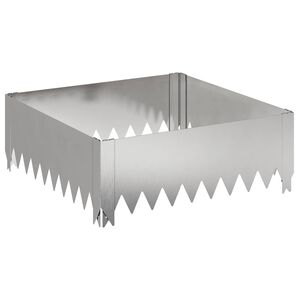 vidaXL Okraj tr&aacute;vn&iacute;ku 60 x 60 x 20 cm Ocel Stř&iacute;brn&aacute;