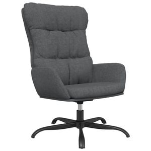 vidaXL Relaxačn&iacute; křeslo tmavě &scaron;ed&eacute; textil