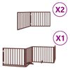 vidaXL Z&aacute;brana pro psy s dv&iacute;řky skl&aacute;dac&iacute; 8 panelů hněd&aacute; 640 cm topol
