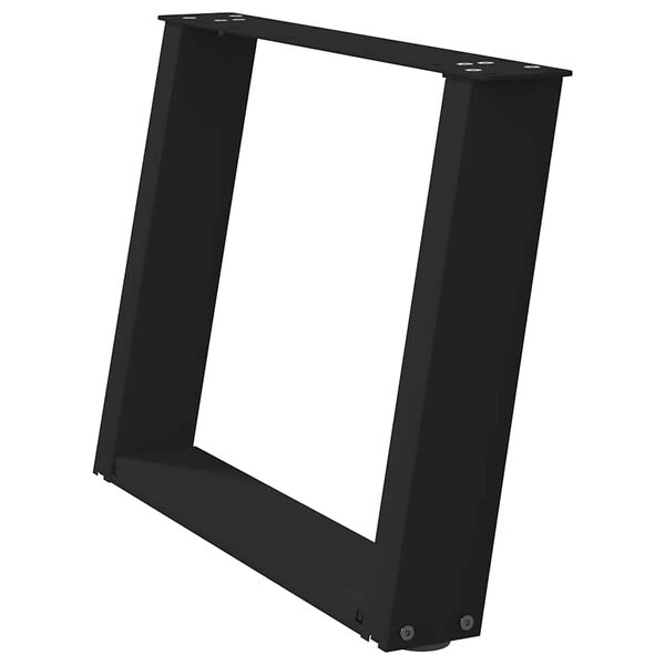 vidaXL Nohy konferenčn&iacute;ho stolku ve tvaru U, 2 ks, čern&eacute;, 60 x (42-43) cm, ocel