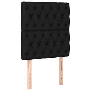 vidaXL Čelo postele 2 ks čern&eacute; 80 x 7 x 78/88 cm textil