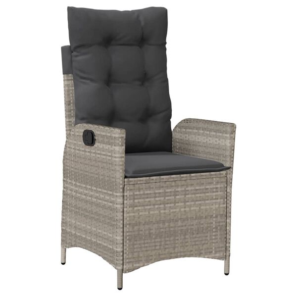 vidaXL 3d&iacute;ln&yacute; bistro set s podu&scaron;kami světle &scaron;ed&yacute; polyratan