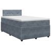 vidaXL Postel boxspring s matrac&iacute; s čelo Tmavě &scaron;ed&aacute; 120 x 190 cm Samet