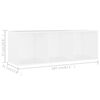 vidaXL TV stolek bílý 107 x 35 x 37 cm dřevotříska