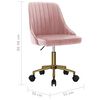 vidaXL Otočn&eacute; j&iacute;deln&iacute; židle 2 ks růžov&eacute; samet