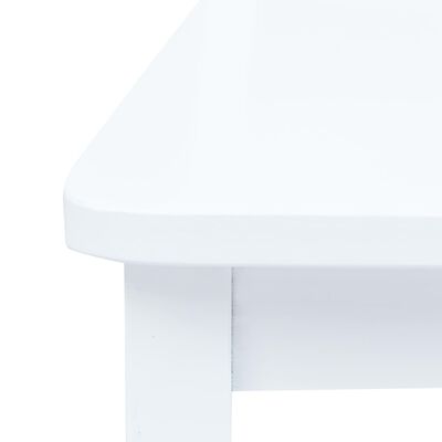 vidaXL Jídelní židle 4 ks bílé masivní kaučukovník
