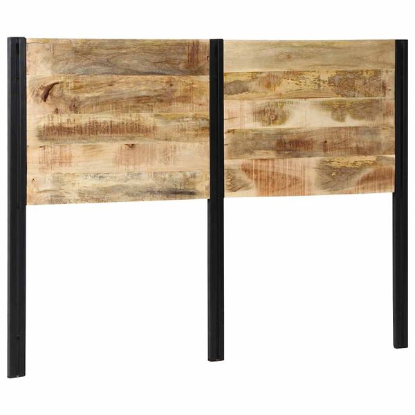 vidaXL Čelo postele 140 cm z masivn&iacute;ho dřeva Mango a železa