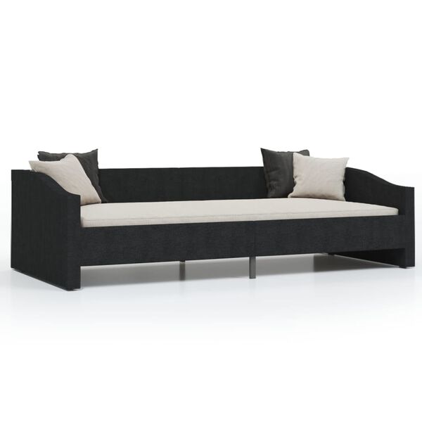 vidaXL V&aacute;lenda s USB čern&aacute; textil 90 x 200 cm