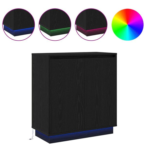 vidaXL Serv&iacute;rovac&iacute; stolek Čern&yacute; dub 71 x 34.5 x 75 cm Kompozitn&iacute; dřevo