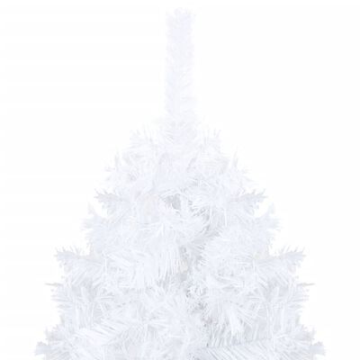 vidaXL Umělý vánoční stromek s LED a silnými větvemi bílý 120 cm