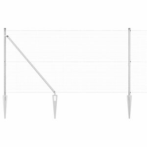 vidaXL Plotov&yacute; sloupek. Stř&iacute;brn&aacute;