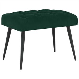 vidaXL Lavice s knofl&iacute;kov&yacute;m pro&scaron;&iacute;v&aacute;n&iacute;m Tmavě zelen&aacute; 60 x 40 x 45 cm