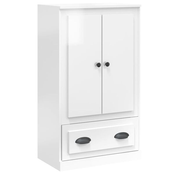 vidaXL Skř&iacute;ň highboard leskl&aacute; b&iacute;l&aacute; 60 x 35,5 x 103,5 kompozitn&iacute; dřevo