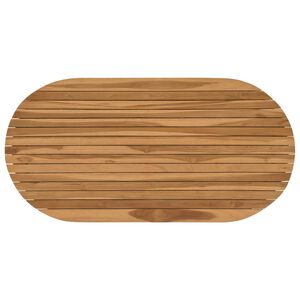 vidaXL Deska stolu 110 x 55 x 3,5 cm Ov&aacute;ln&yacute; Pevn&eacute; teakov&eacute; dřevo