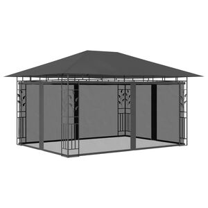 vidaXL Alt&aacute;n s moskyti&eacute;rou 4 x 3 x 2,73 m antracitov&yacute; 180 g/m&sup2;