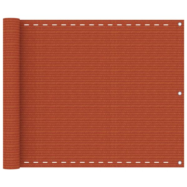 vidaXL Balkonov&aacute; z&aacute;stěna oranžov&aacute; 75 x 600 cm HDPE