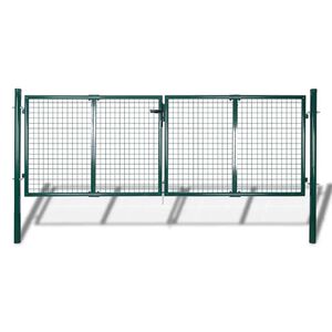 vidaXL Plotov&aacute; branka ocelov&aacute; 300 x 100 cm zelen&aacute;