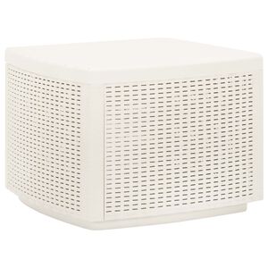 vidaXL Zahradn&iacute; stůl b&iacute;l&yacute; 53 x 53 x 40 cm plast