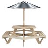 vidaXL Piknikov&yacute; stůl pro 6 dět&iacute; se slunečn&iacute;kem &scaron;esti&uacute;heln&iacute;k jedle