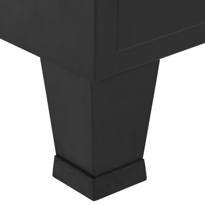 vidaXL Šatní skříň industriální černá 90 x 40 x 140 cm ocel