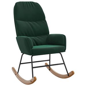 vidaXL Houpac&iacute; židle tmavě zelen&aacute; samet