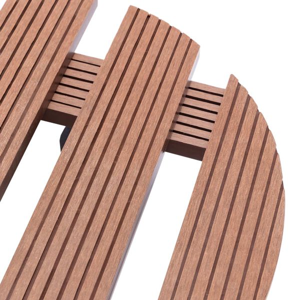 vidaXL Vozíky na rostliny 4 ks hnědé Ø 30 x 7,5 cm WPC